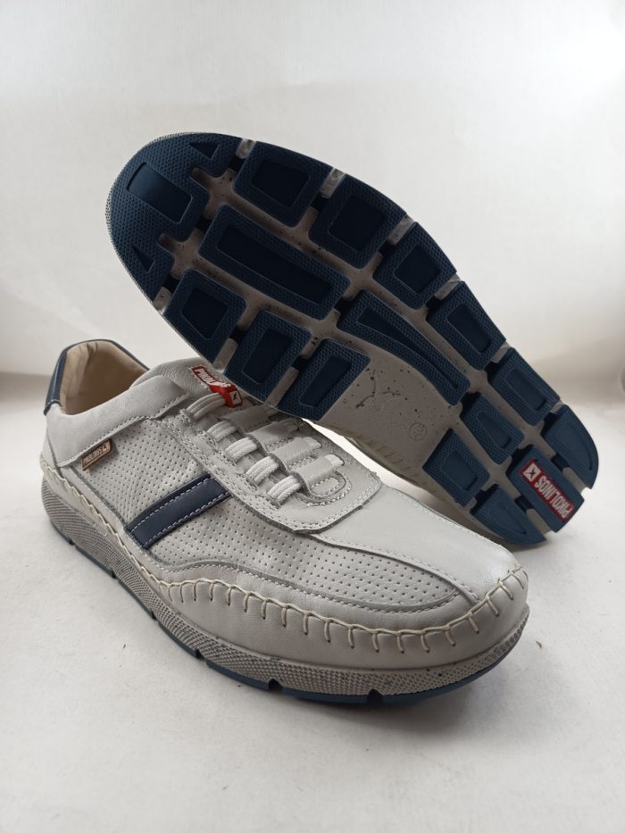Semi-sport de piel blanco con cierre de cordon elastico, Pikolinos mod. 6046c1 - Imagen 3