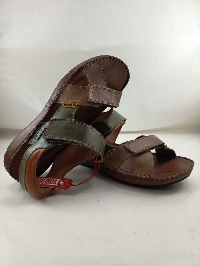 Sandalia de piel multicolor con cierre de velcros, Pikolinos mod. 5818c2 - Imagen 4