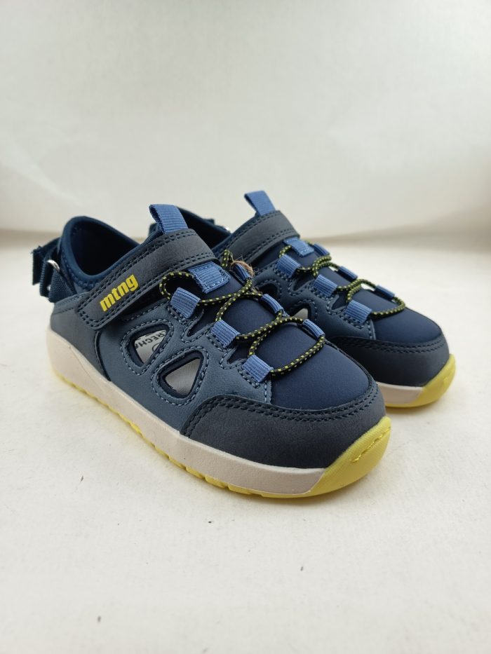 Sandalia de cortes sintetica azul con cierre de velcro, Mustang kids mod. 49048