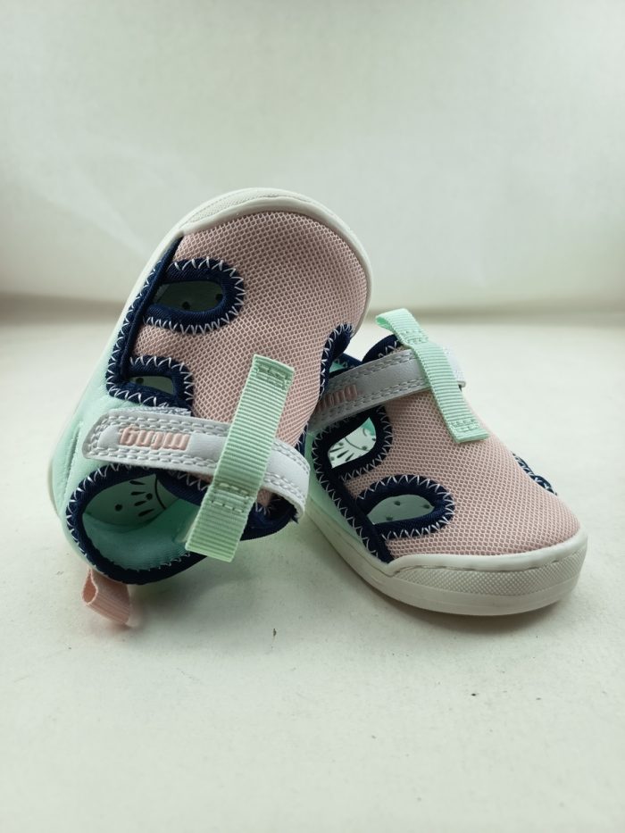 Sandalia de cortes sintetica rosa con cierre de velcro, Mustang kids mod. 49058 - Imagen 4