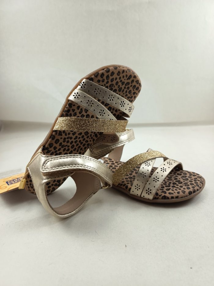 Sandalia de piel plata con cierre de velcro, Gioseppo mod. 74136 - Imagen 4