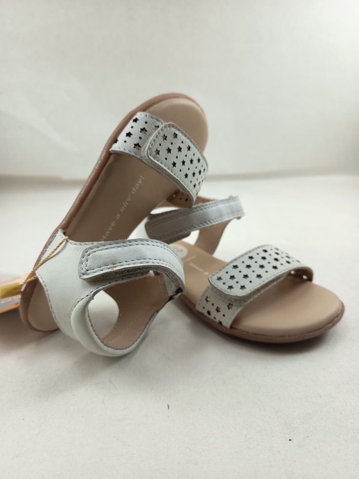 Sandalia de piel blanca con cierres de velcros, Gioseppo mod. 75346 - Imagen 4