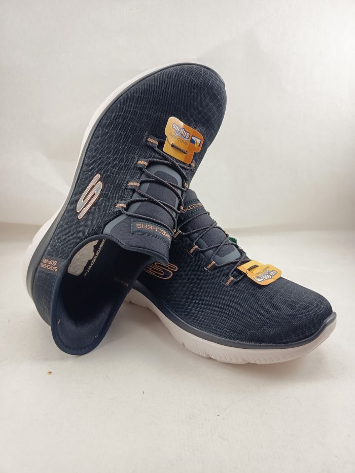 Semi-sport sintetico negro sin cierres, modelo sliping, Skechers mod. 150128 - Imagen 3