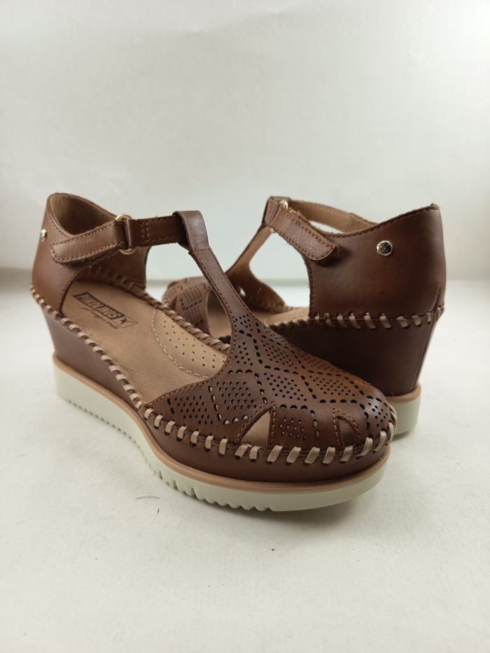 Sandalia de piel cuero con cierre de velcro, Pikolinos mod. 1991 - Imagen 2