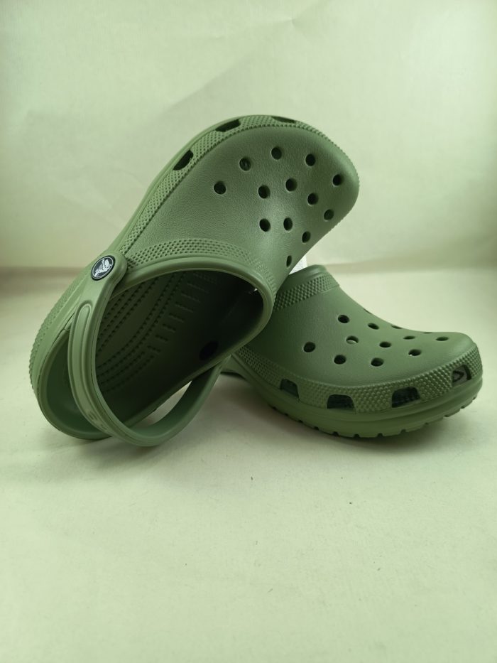 Croc classico verde militar sin cierres y tira trasera, Croc mod. 10001 - Imagen 4