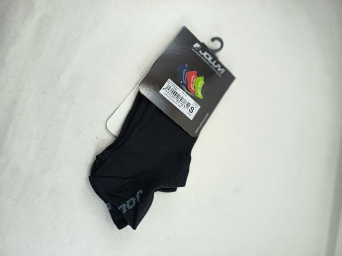 Calcetin run fly sintetico negro con goma elastica en tobillo, Joluvi mod. 235212