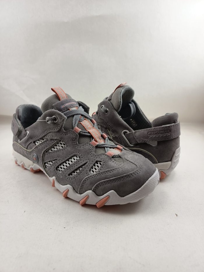Semi-sport de piel gris con cierre de cordon elastico, Allrounder mod. Niwa