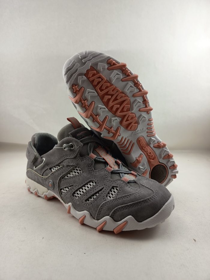 Semi-sport de piel gris con cierre de cordon elastico, Allrounder mod. Niwa - Imagen 2