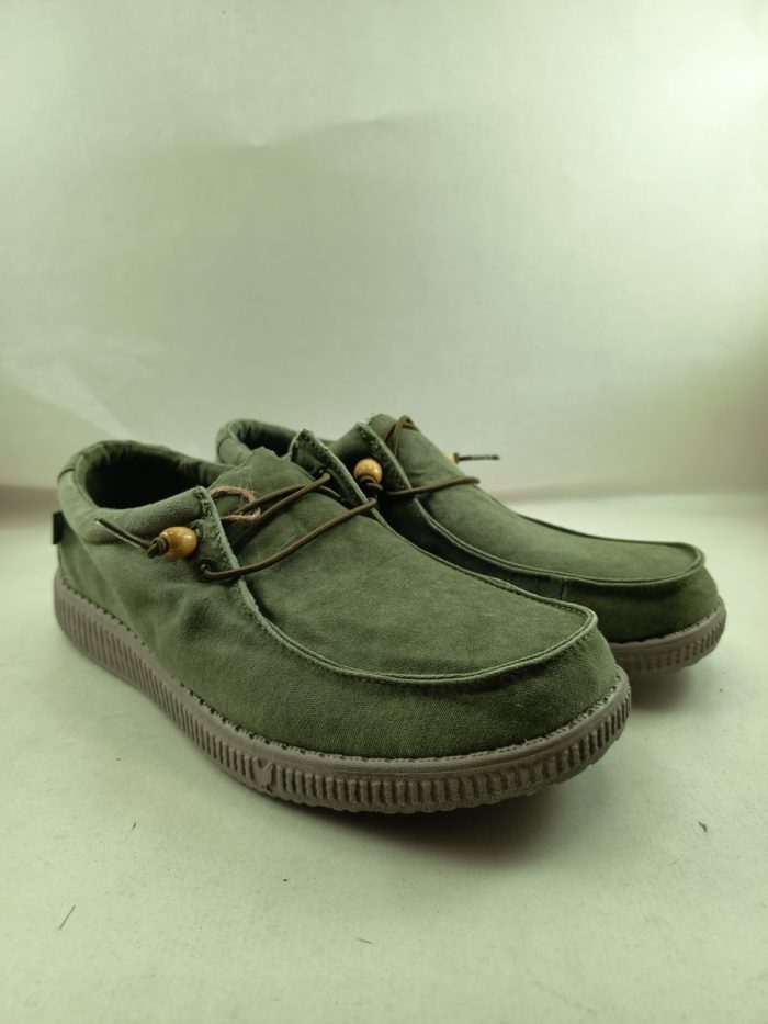 Semi-sport de algodon verde con cierre de cordon elastico, Pitas mod. Wp150