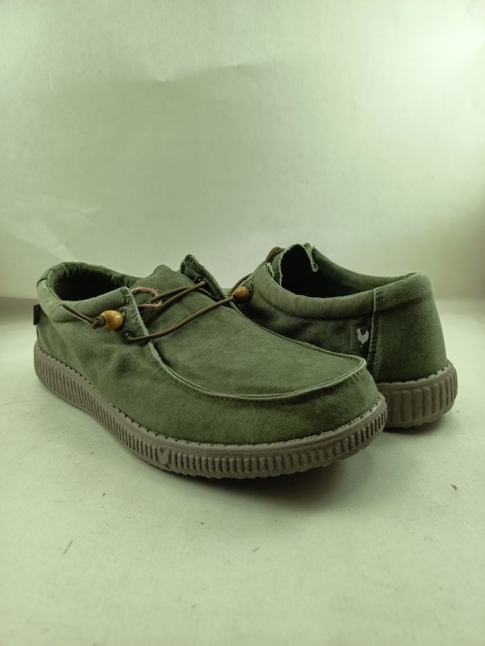 Semi-sport de algodon verde con cierre de cordon elastico, Pitas mod. Wp150 - Imagen 2