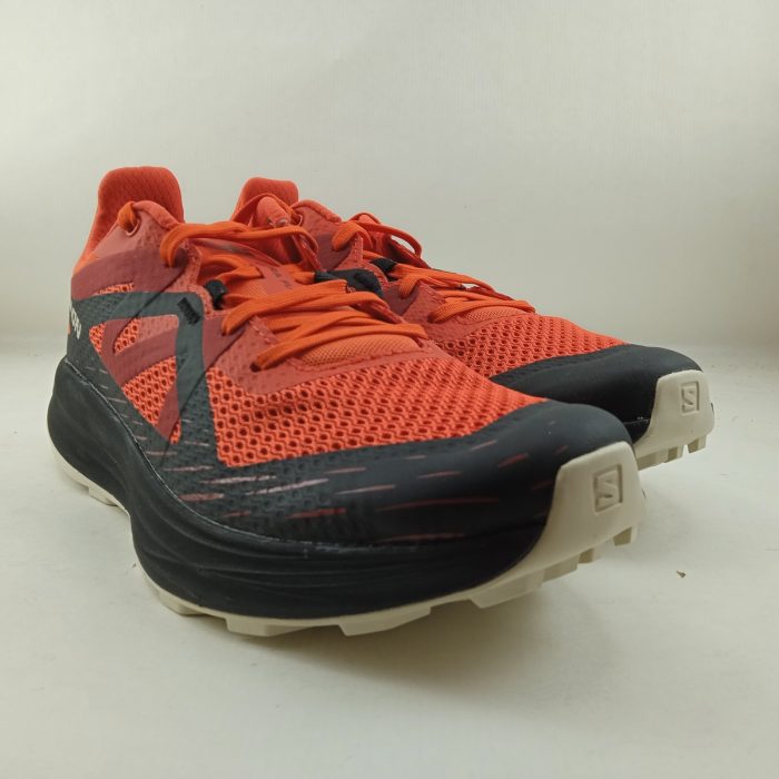 Deportivo de piel naranja con cierre de cordon elastico, Salomon mod. L47525400 - Imagen 2