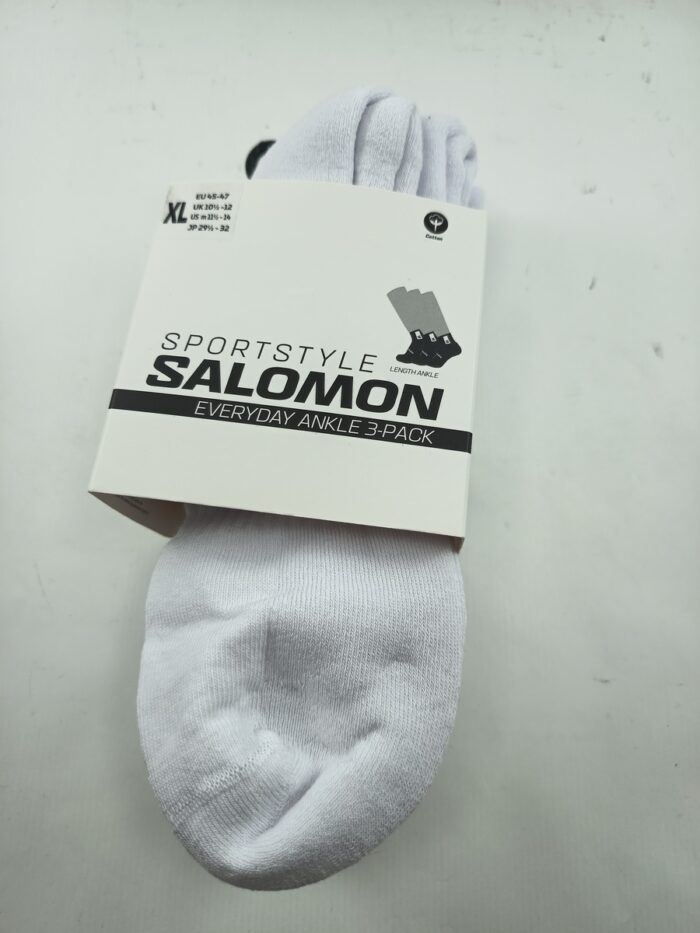 Calcetin sintetico blanco tobillero, Salomon mod. Lc2086500