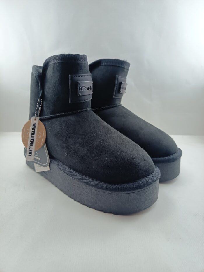 Bota australiana de ante negro sin cierres, Dr Franklin mod. 371004