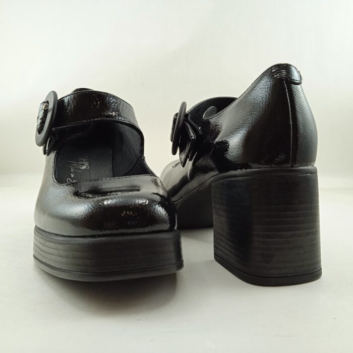 Zapato de charol negro con cierre de hebilla, Wickers mod. E-139 - Imagen 4