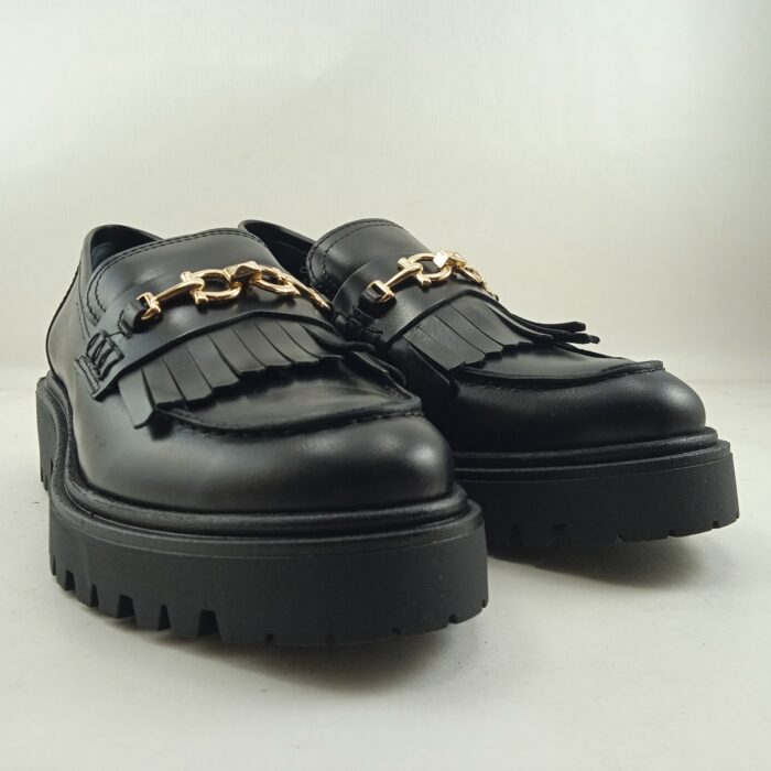 Mocasín piel negra sin cierres, Bryan footwear mod. 4323 - Imagen 2
