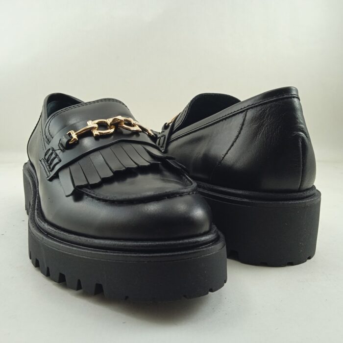 Mocasín piel negra sin cierres, Bryan footwear mod. 4323 - Imagen 3