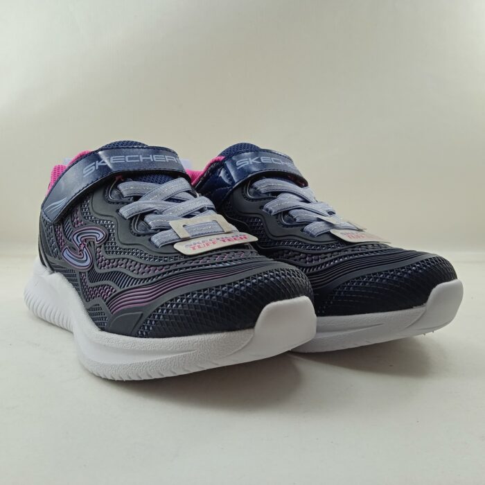 Deportivo azul con cierre de velcro, Skechers mod. 302433L - Imagen 2