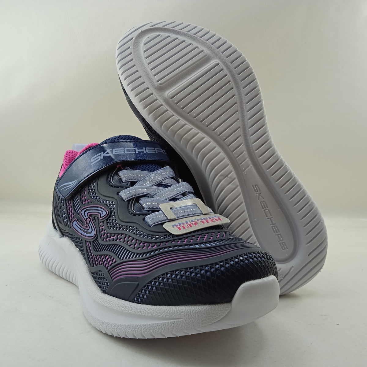 Deportivo azul con cierre de velcro, Skechers mod. 302433L - Imagen 4