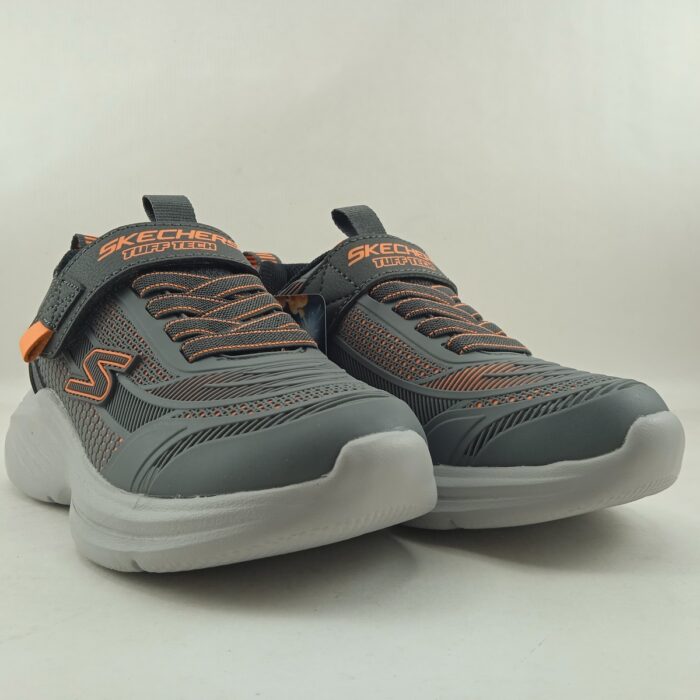 Deportivo gris con cierre de velcro,Skechers mod. 403861 - Imagen 2