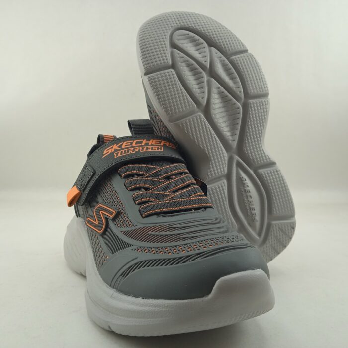 Deportivo gris con cierre de velcro,Skechers mod. 403861 - Imagen 4