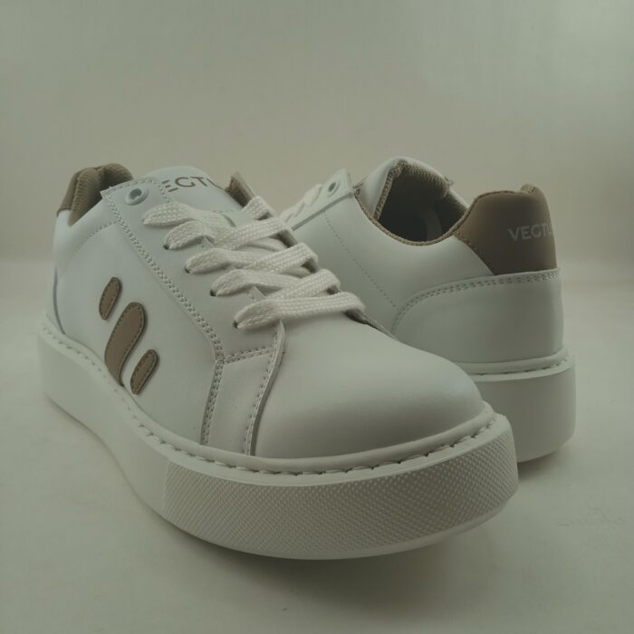 Semi-sport de piel blanca con cierre de cordon, Vegtus mdl. Oasis - Imagen 3