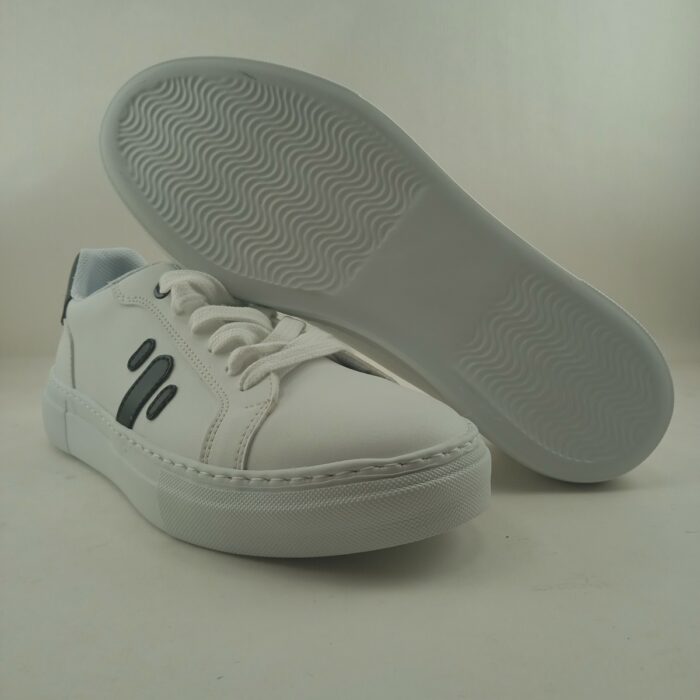 Semi-sport de piel blanca con cierre de cordon, Vegtus mod. Nopal - Imagen 4