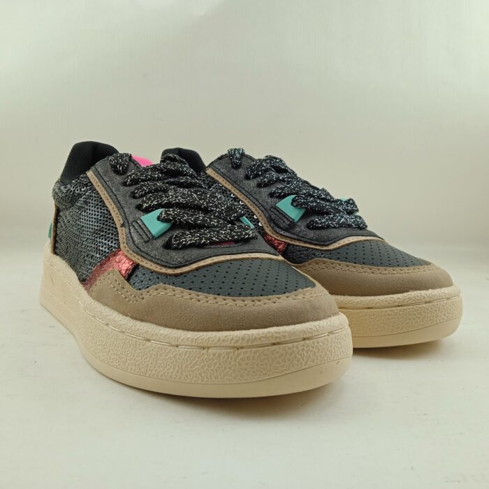 Semi-sport de piel negra con cierre de cordon, Gioseppo mod. 70543 - Imagen 2