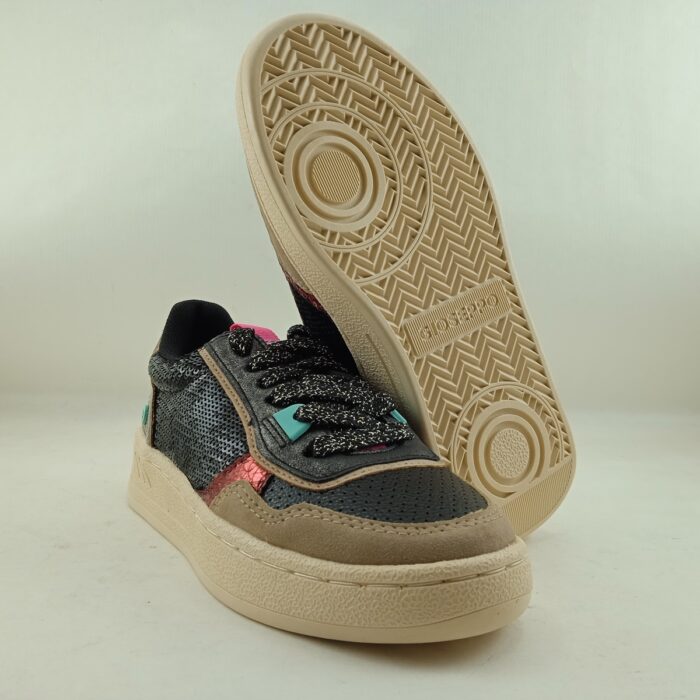 Semi-sport de piel negra con cierre de cordon, Gioseppo mod. 70543 - Imagen 4