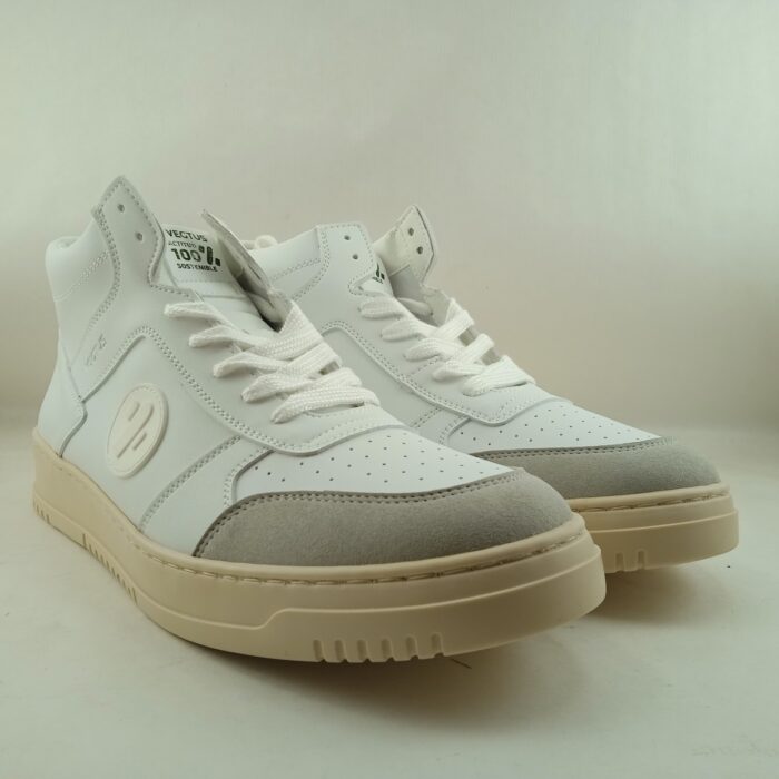 Semi-sport de piel blanca con cierre de cordon, Vegtus mod. Dragon - Imagen 2