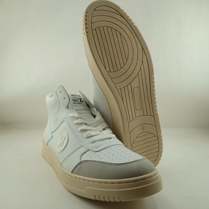 Semi-sport de piel blanca con cierre de cordon, Vegtus mod. Dragon - Imagen 4