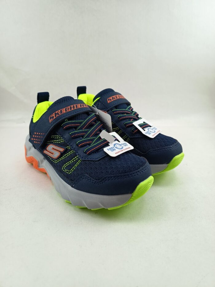 Semi-sport sintetico azul con cierre de velcro, Skechers mod. 403962