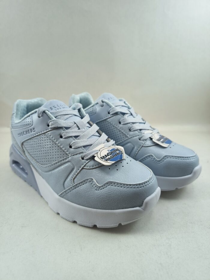 Semi-sport de piel sintetico celeste con cierre de cordon, Skechers mod. 310430