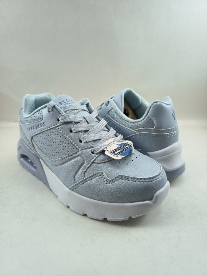 Semi-sport de piel sintetico celeste con cierre de cordon, Skechers mod. 310430 - Imagen 2