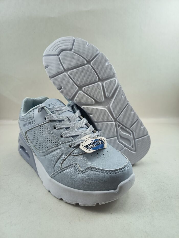 Semi-sport de piel sintetico celeste con cierre de cordon, Skechers mod. 310430 - Imagen 3