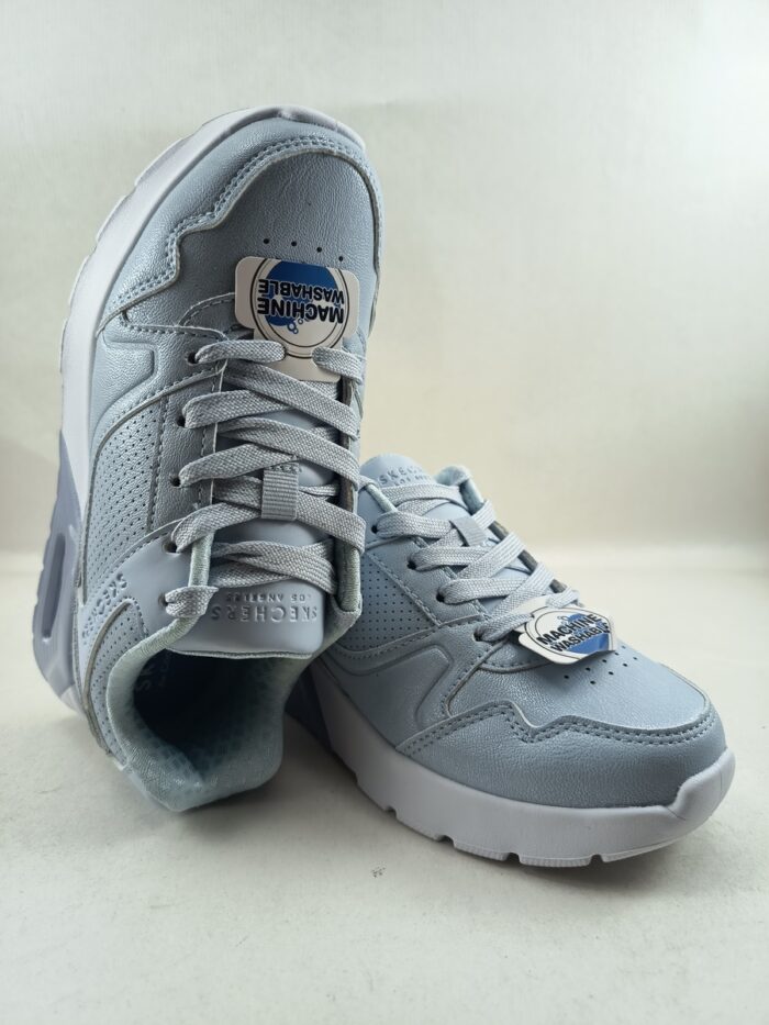Semi-sport de piel sintetico celeste con cierre de cordon, Skechers mod. 310430 - Imagen 4