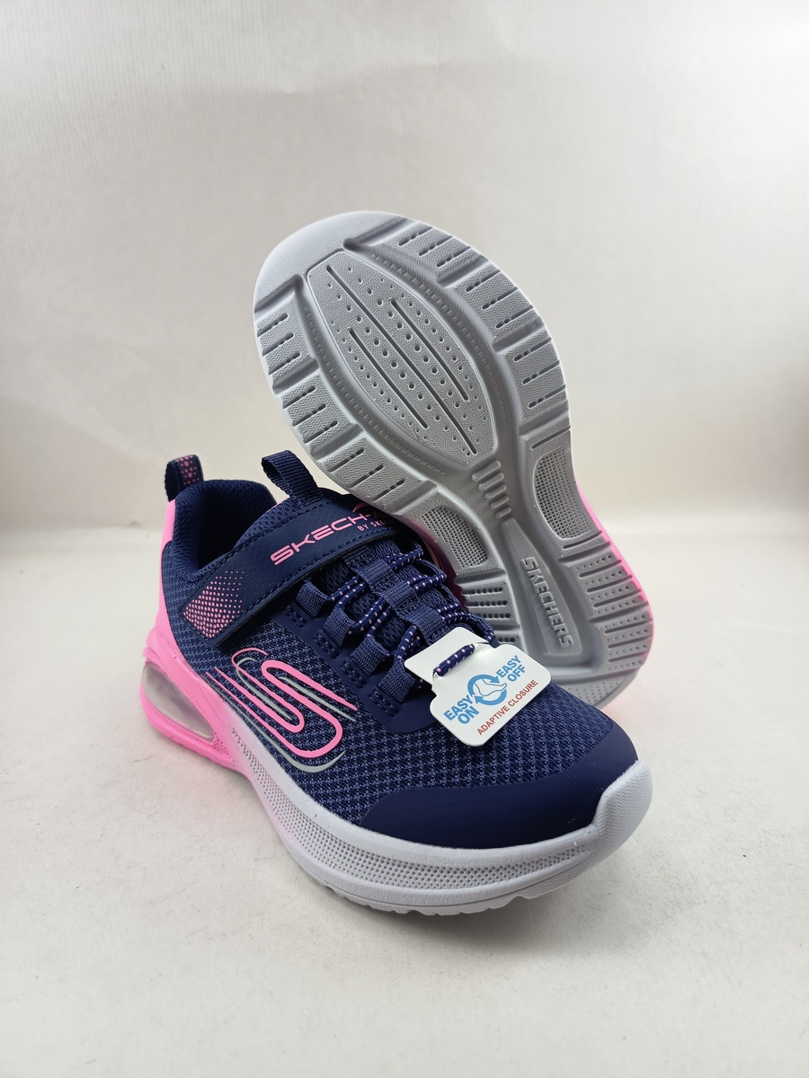 Semi-sport sintetico azul con cierre de velcro, Skechers mod. 303595 - Imagen 3
