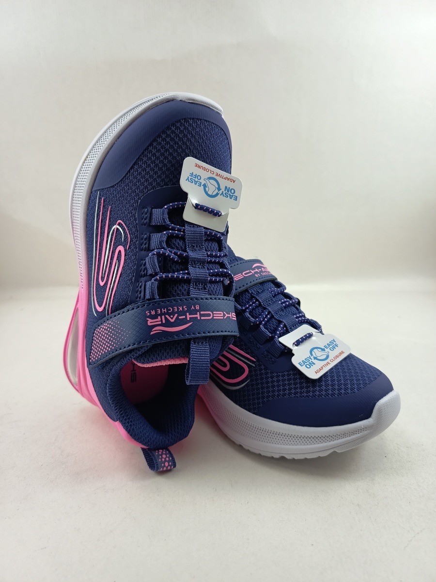 Semi-sport sintetico azul con cierre de velcro, Skechers mod. 303595 - Imagen 4