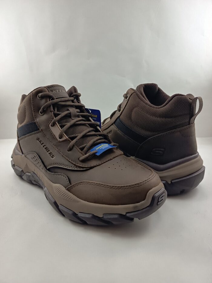 Bota sintetica marron con cierre de cordon, Skechers mod. 205587 - Imagen 2