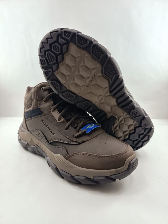 Bota sintetica marron con cierre de cordon, Skechers mod. 205587 - Imagen 3