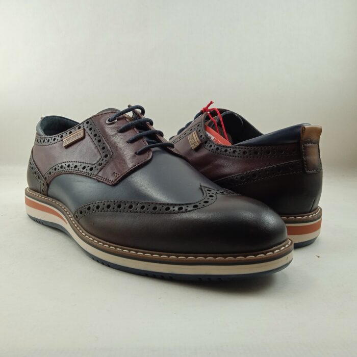 Zapato de vestir de piel marron con cierre de cordon, Pikolinos mod.4191c1 - Imagen 2