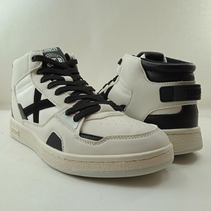 Semi-sport alto de piel blanca con cierre de cordon, Munich mod.4056014 - Imagen 3