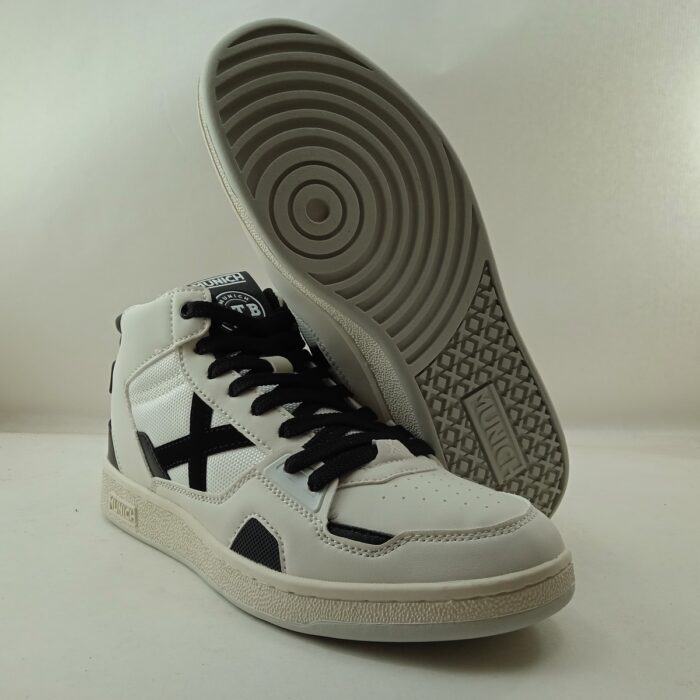 Semi-sport alto de piel blanca con cierre de cordon, Munich mod.4056014 - Imagen 4