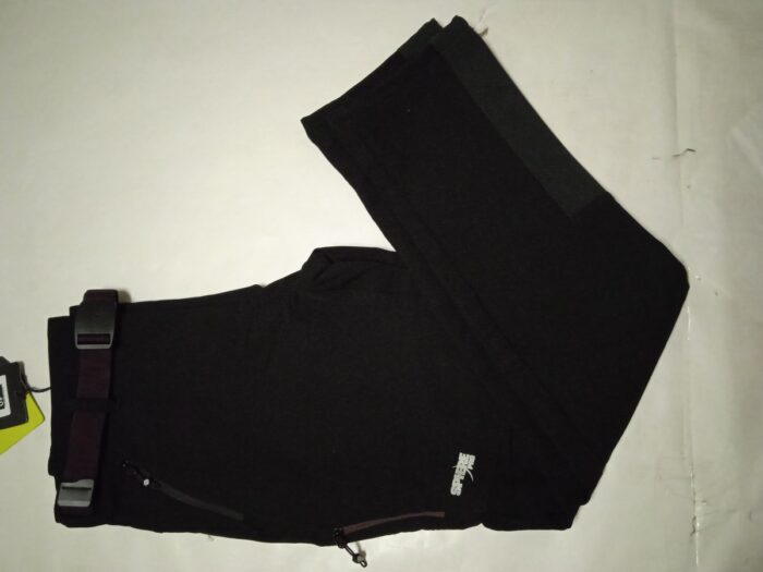 Pantalon largo sintetico negro con cierre de boton, Bcn mod.7123050