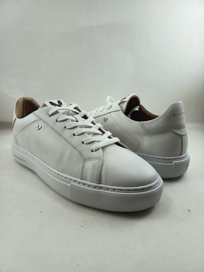 Semi-sport de piel blanco con cierre de cordon , Martinelli mod. 2950S - Imagen 2