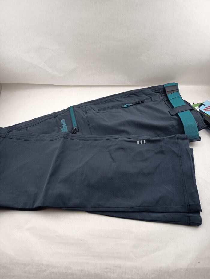 Pantalon largo sintetico negro con cierre de boton, Bcn mod. 7115050