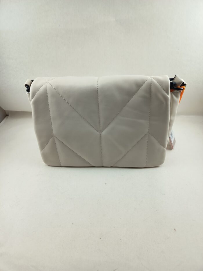 Bolso de piel crema con cierre de crec, Tantrend mod. 0039/2
