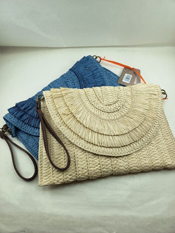 Bolso de rafia en varios colores y cierre de crec, Tantrend mod. 0123/1