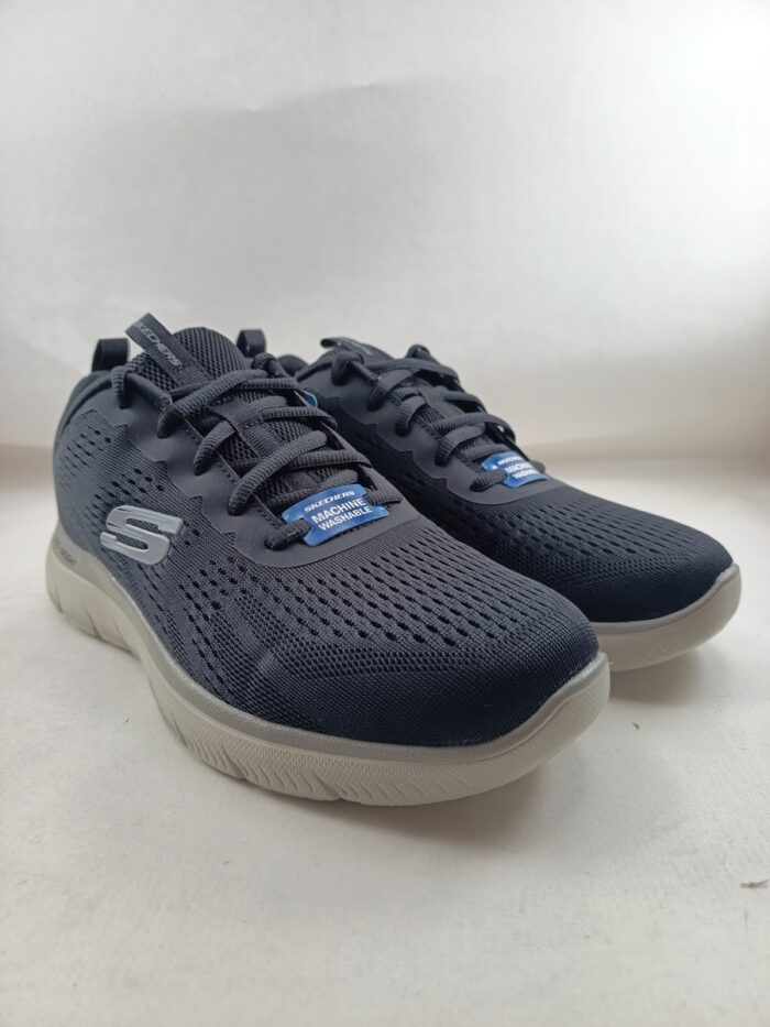 Semi-sport sintetico negro con cierre de cordon, Skechers mod. 232395 - Imagen 3