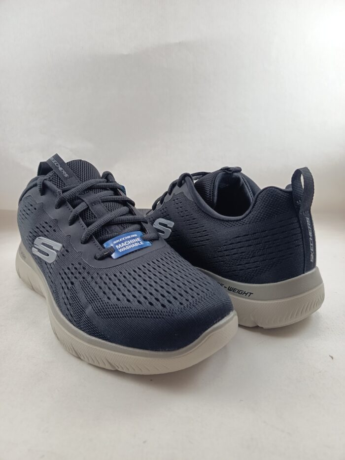 Semi-sport sintetico negro con cierre de cordon, Skechers mod. 232395 - Imagen 4