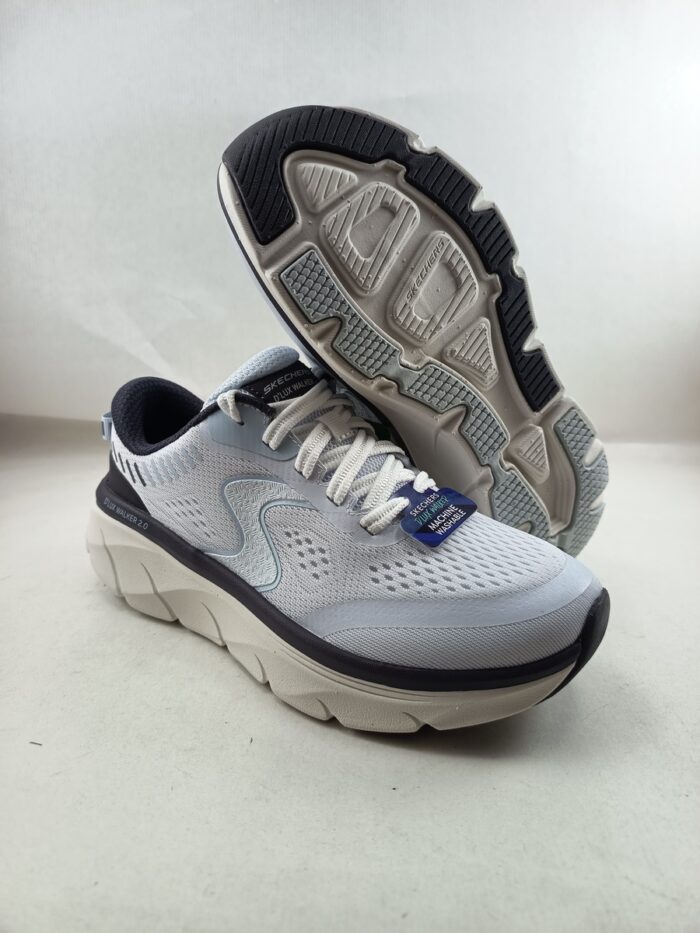 Semi-sport sintetico blanco con cierre de cordon, Skechers mod. 150007